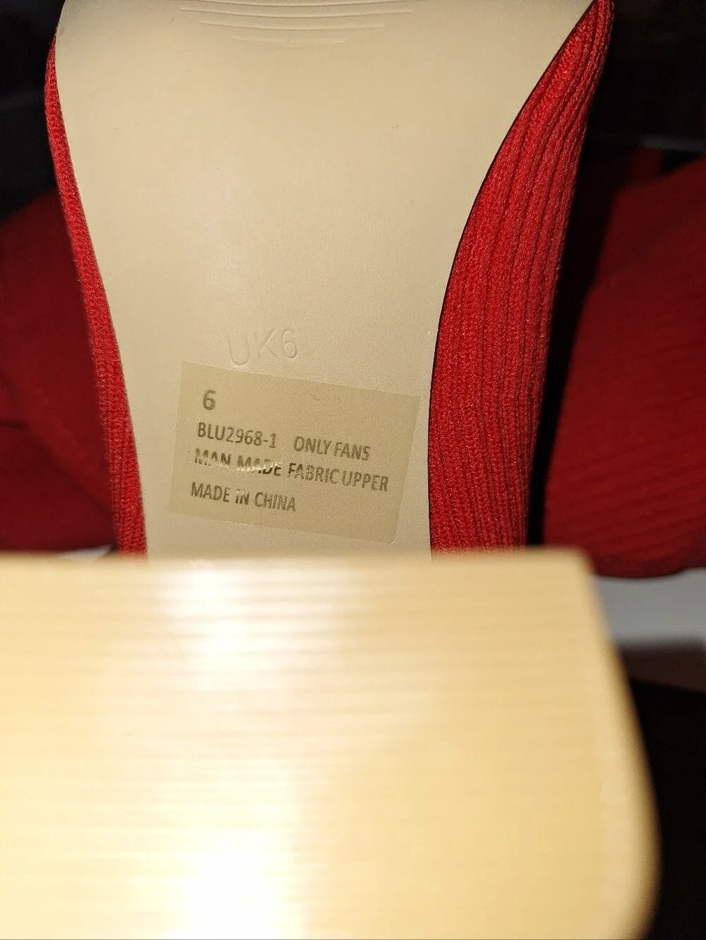 Charlotte Russe Red Ribbed Wedge Sock Booties